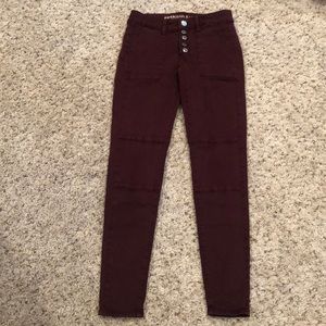 AEO MAROON jeggings